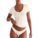 Women's V-Neck Short Sleeve Tee - Figure-Flattering Style