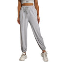 Elastic Waist Women's Pants with Side Pockets