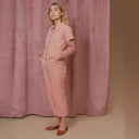 Women's Stylish Jumpsuit with Utility Pockets and Zipper