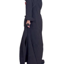 Chic Women's Maxi Dress with Side Pockets & Stylish Collar