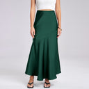 Chic Diagonal Seam Maxi Skirt for Women