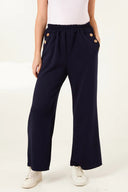 Chic Women's Side Button Leisure Pants