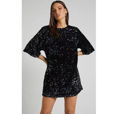 Shimmering Sequin Mini Dress for Women