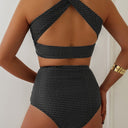 Chic Women's High-Cut Bikini Set with Ruching