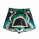 Chic Women's Blouse and Shorts Ensemble