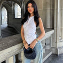 Stylish Women's Sleeveless Button-Up Blouse