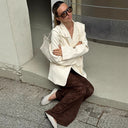 Chic Wide Lace Trousers for Women