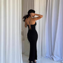 Chic Deep V-Neck Maxi Dress for Women