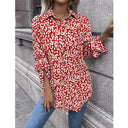Women's Animal Print Airy Blouse Shirt