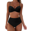 Stylish Women's High-Waist Animal Print Bikini