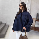 Chic Ruffle Detail Women's Blouse