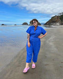 Women's Stylish Jumpsuit with Utility Pockets and Zipper