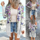 Chic Floral-Accent Women's Long Shirt Dress