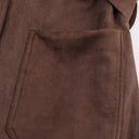 Women's Faux Leather Blazer Jacket with Stylish Belt