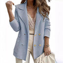 Chic Women's Structured Blazer with Classic Buttons