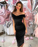 Chic Off-Shoulder Wrap Dress in Plush Fabric