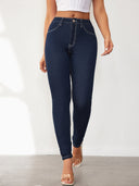 High-Waisted Skinny Stretch Denim Jeans for Women