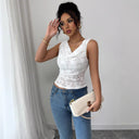 Chic Lace Top with Stylish Wrap Design