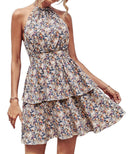 Chic Women's High Collar Tiered Dress