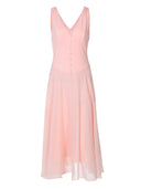 Elegant Midi Dress with Button Accents