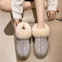 Glittering Fluffy Slippers for Women