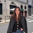 Chic Women's Blazer with Decorative Buttons