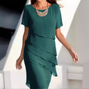 Layered Women's Wrap Dress for Chic Style