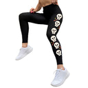 Trendy High-Waisted Skull Print Leggings