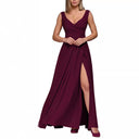Chic Maxi Dress with Elegant Wrap and Side Slit