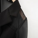 Chic Transparent Sleeve Blazer for Women