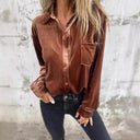 Chic Velvet Blouse for Women