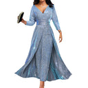 Glittering Maxi Dress with Splendid Split Design