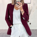 Chic Vertical Stripe Women's Blazer