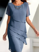 Layered Women's Wrap Dress for Chic Style