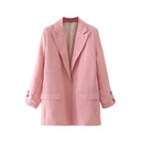 Chic Women's Blazer Jacket with Textured Fabric