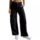 Wide-Leg Cargo Trousers with Ample Pockets