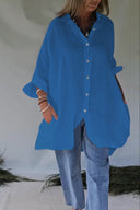 Chic Women's Blouse Dress with Stylish Button Closure