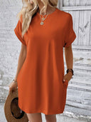Chic Women's T-Shirt Dress with Pockets