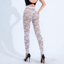 Floral Lace-Trimmed Women's Leggings