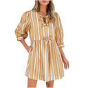 Women's Striped Summer Dress with Flattering Fit