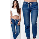 Women’s Stretchy Jogging Jeans with Elastic Waist and Handy Pockets