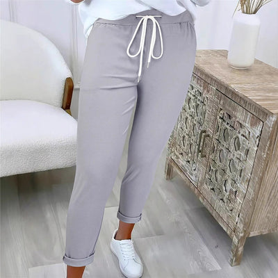 Stylish Women's Leisure Pants with Elastic Waist