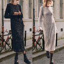 Women's Shimmery Long Sleeve Dress