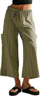 Chic Women's Striped Wide-Leg Trousers