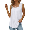 Women's Draped Sleeveless Blouse - Chic Style