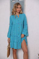 Chic Ruffle Detail Button-Up Shirt Dress for Women