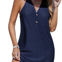 Chic Women's Beach Dress with V-Neck Design