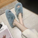 Women's Cozy Fluffy Slippers with Unique Straps