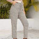 Chic Women's Leisure Pants with Stretchy Waistband