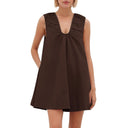 Summer Ruffled Neckline Women's Dress